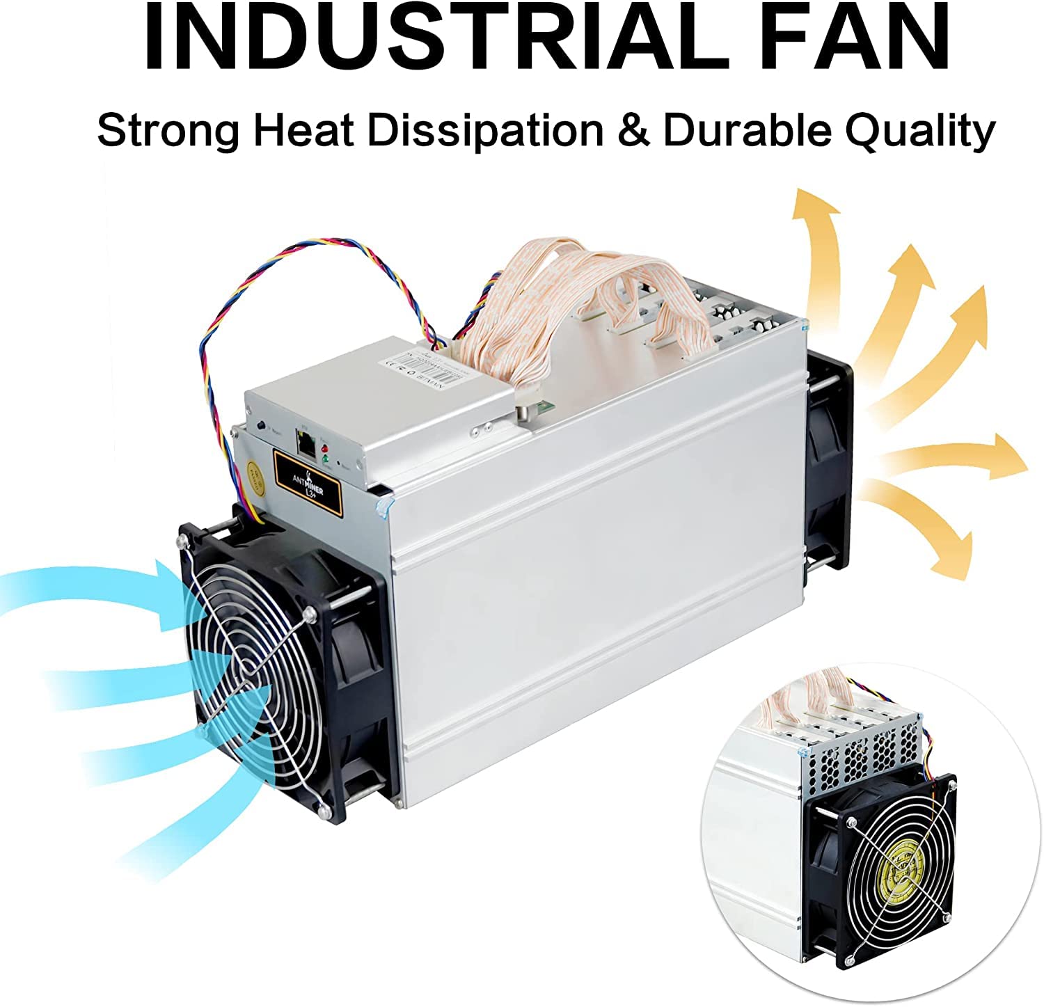 AntMiner L3+ ASIC Litecoin Miner - 504MH/s, 1.6W/MH, Gray - Efficient Cryptocurrency Mining Solution